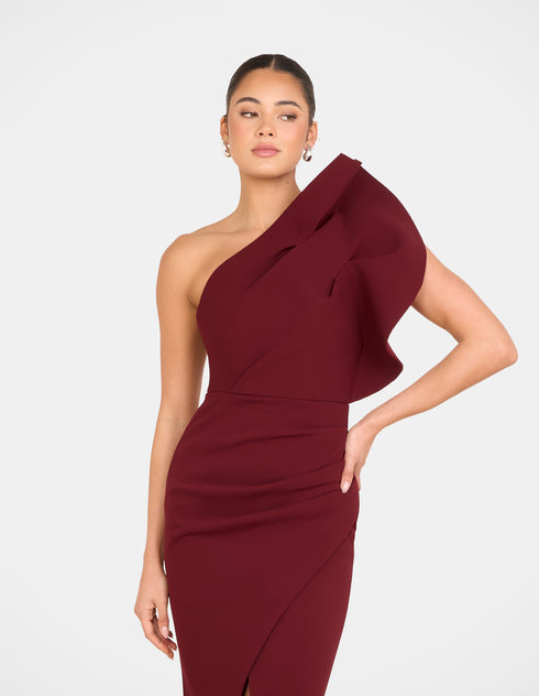 Elise Asymmetric Midi Dress